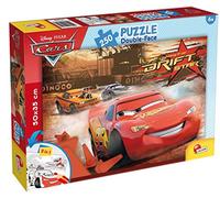 Lisciani - Puzzle Cars Flash McQueen - 250 Pièces Double Face - Dès 3 Ans | Jouet Éducatif Pixar - Verso à Colorier, Bonus Créatif - Activité Manuelle Créative et Logique - Format Final 50 x 35 cm