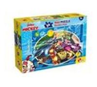 Lisciani Maxi Puzzle pour enfants Disney Mickey Mouse 74099 – 24 pièces, 2-en-1 recto/verso
