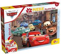 Lisciani - Puzzle Disney Cars - 24 Pièces Double Face - Dès 3 Ans | Jeu Créatif et de Réflexion - Plusieurs Personnages Réunis sur l'Image - Puzzle et Coloriage - Format Final 50 x 35 cm