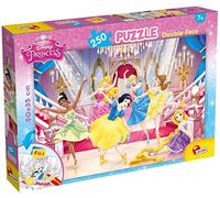 Lisciani Puzzle Disney Princesses 2 en 1 – 250 pièces, 50x35 cm, double face, feutres inclus