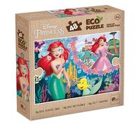Lisciani - Puzzle Disney Princesses Ariel - Puzzle 48 Pièces Double Face pour Enfants dès 4 Ans - Verso À Colorier - Format 25x35 cm - La Petite Sirène - 100% Recyclable - Idée Cadeau Anniversaire