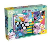 Lisciani - Puzzle Disney Stitch pour Enfants Dès 4 Ans - Double Face 108 Pièces - 70x50 cm - Activité Manuelle à Colorier - Jeux Éducatifs sans Écran - Jeux Colorier Disney - Motricité Fine