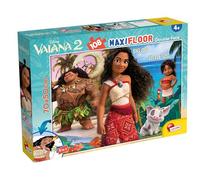 Lisciani - Puzzle Disney VAIANA 2 - Double Face 108 Pièces Dès 4 Ans - 70x50 cm - Verso à Colorier - Activité Éducative et Créative - Jeux Colorier Disney - Coordination et Concentration