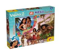 Lisciani - Puzzle Disney - VAIANA MaxiPlus - Puzzle 48 Pièces Double Face pour Enfants dès 4 Ans - Verso à Colorier - 25x35 cm - Activité Créative - Jeu Éducatif Disney - Idée Cadeau Fille ou Garçon