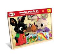 Lisciani - Puzzle en Bois Bing - 24 Grandes Pièces avec Socle - Dès 1 an | Motricité Fine et Créativité - Facile à Assembler dès les Premiers Essais - Cadre Stable pour Bien Guider - Matière Naturelle