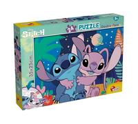 Lisciani - Puzzle Lilo et Stitch - MaxiPlus 24 Pièces - Dès 3 Ans | Verso à Colorier, Bonus Décoratif - Activité Créative Complète - Scènes du Film à Recomposer - Format Final 35 x 25 cm