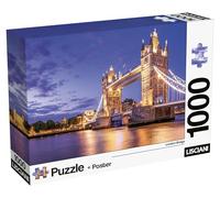 Lisciani - Puzzle Londres Big Ben 1000 Pièces Super Shine Adultes dès 14 Ans - Poster Inclus - Impression Brillante Haute Qualité Fabriqué en Italie - Pièces Emboîtables 50x35 cm et Affiche 70x50 cm