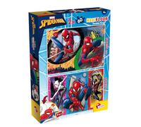 Lisciani - Puzzle Marvel Spider Man MaxiFloor DF - Puzzle Double Face pour Enfants dès 4 Ans - 2 x 60 Pièces - Format 50x35 cm - Coloriage au Verso - Activité Créative - Idée Cadeau Anniversaire