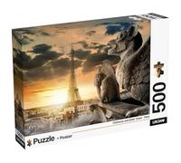Lisciani - Puzzle Paris Tour Eiffel 500 Pièces Super Shine Adultes dès 14 Ans - Poster Inclus - Impression Brillante Haute Qualité Fabriqué en Italie - Pièces Emboîtables 50x35 cm et Affiche 70x50 cm
