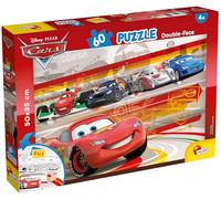 Lisciani, Puzzle pour enfants à partir de 4 ans, 60 pièces, 2 en 1 Double Face Recto / Verso avec le dos à colorier - Disney Cars 47925