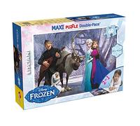 Lisciani - Puzzle Reine des Neiges - Recto Verso 60 Pièces - Dès 3 Ans | Modèle Recto Verso 60 Pièces - Dos à Colorier, Personnalisation Libre - Grand Jeu de Sol - Format Final au Sol 70 x 50 cm