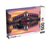 Lisciani - Puzzle Venise et Canaux 500 Pièces Super Shine Adultes dès 14 Ans - Poster Inclus - Impression Brillante Haute Qualité Fabriqué en Italie - Pièces Emboîtables 50x35 cm et Affiche 70x50 cm