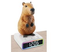 Lisciani - Rainy Days Capybara - Réveil Numérique LED RGB - Lumière d’Ambiance Multicolore - Sonneries Amusantes - Activité sans Écran pour Adolescents Dès 12 Ans - Favorise Autonomie et Rythme