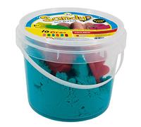 Lisciani - Sandy - Seau de Sable Magique à Modeler 1 Kg - Dès 3 Ans | 4 Moules Fournis - Matière Sans Gluten à Façonner - Imagination, Motricité et Observation - Activité Créative et Sensorielle