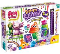 Lisciani - SLUMI SCIENCE - Squishy & Slime 2 en 1 - Kit scientifique DIY pour enfants à partir de 6 ans - Set de slime créatif avec moules et décorations - Créez votre propre jouet spongieux - Kit