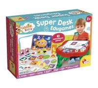 Lisciani - Table / Bureau de Jeux Educatifs - 10 Jeux de Logique, de Mémoire, de Compétences manuelles, d'Attention - Pour Enfants de 1 à 4 ans - Carotina Baby