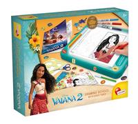 Lisciani Vaiana Dessin Ecole pour Enfants à partir de 5 ans - Table lumineuse pour le traçage - Ensemble d'art éducatif avec marqueurs parfumés, pochoirs, autocollants, classeur et ciseaux - Outils de