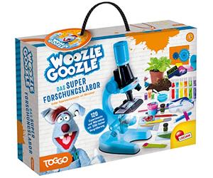 Lisciani - WOOZLE GOOZLE - Boîte d'expérimentation 2 en 1 - Boîte de 120 nouvelles expériences - Inclut : 1200 microscopes - Jeu éducatif scientifique pour enfants - Fabriqué en Italie - A partir de 8