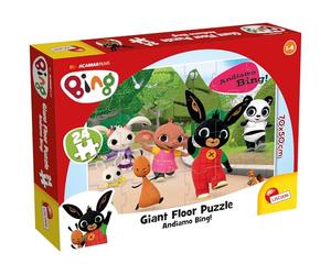 Liscianigiochi - Bing Maxi Puzzle de 24 pièces 70x50 cm - Puzzle pour enfants à partir de 1 an - Allons-y Bing! 74709