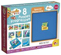 Liscianigiochi- Carotina Baby 9 Puzzle Progressive Requins et Poissons, 95490, Non Applicable
