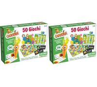 Liscianigiochi Carotte 50 Jeux pour Enfants, Multicolore, 76710, 3-6 Ans (Lot de 2)