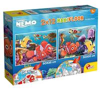 Liscianigiochi- Disney Puzzle Supermaxi 2 x 12 Nemo Enfants, 86573, Multicolore