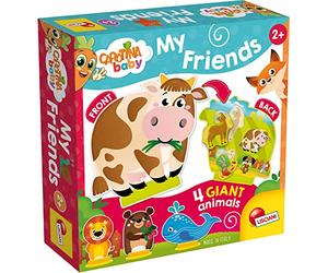 Liscianigiochi- Educational Game CAROTINA Baby My Friends/Mes Amis, 85521, 4 Animaux GEANTS-Formes A Assembler