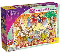 Liscianigiochi Lisciani, Maxi Puzzle pour enfants à partir de 3 ans, 24 pièces, 2 en 1 Double Face Recto / Verso avec le dos à colorier - Disney Blanche-Neige 86627