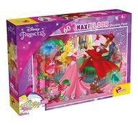 Liscianigiochi Lisciani, Maxi Puzzle pour enfants a partir de 4 ans, 60 pièces, 2 en 1 Double Face Recto / Verso avec le dos à colorier - Disney La Belle au bois dormant Aurora - 91768