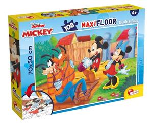 Liscianigiochi- Mickey & Friends Puzzle Recto/Verso 108 Pieces - MICKEY-31740, 31740, Multicolore, Taille Unique