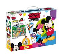 Liscianigiochi- Mickey & Friends Puzzle Recto/Verso 60 Pieces - MICKEY-73894, 73894, Multicolore