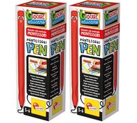 Liscianigiochi - Montessori Pen - Stylo pour Apprendre à écrire - Activité Montessori - Apprentissage Ecriture - Développe la Motricité Fine pour Enfants 3,4, 5 et 6 Ans (Lot de 2)