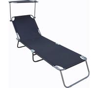 Lise chaise longue pliant avec toit anthracite.