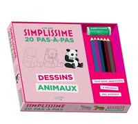 Lise Herzog - Simplissime coffret - 20 pas-à-pas - Dessins animaux