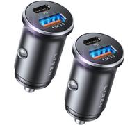 Lisen Allume-Cigares Usb C, 2-Pack Réserve & 54W Double Ports Rapide, Chargeur Voiture Usb C Sécurisés, Prise Allume Cigare 12V Acev Iphone 17 Pro Max Air 16/15 Galaxy S25/S24 Ipad Airpods[Z3427]