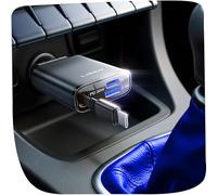 LISEN Chargeur Voiture Allume Cigare USB C,Chargeur 3-en-1 57W avec Câble Rétractable, Accessoire Voiture Interieur Cabriolet pour iPhone 17 16 15 Air Pro Max Samsung S25 S24 Ultra Xiaomi 14T 15