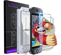 LISEN Lot de 3 Film Protection d'Écran pour Nintendo Switch 2 en Verre Trempé [ Anti-Reflets Auto Alignment Frame ] Protecteur Écran Accessoires Mise à niveau 2025 HD Ultra Transparent