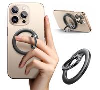 LISEN Magsafe Support de téléphone magnétique rotatif à 360°, anneau magnétique pour coque de téléphone, support de téléphone portable pour iPhone 16 Pro Max 16 15 14 13 12 Pro Max Plus Samsung