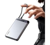 LISEN Power Bank Slim CCC, Powerbank 20 000 mAh, batterie externe avec câble intégré, 22,5 W, compatible avec iPhone 17/16, Xiaomi 17 Pro Max, Samsung S25, gadgets essentiels de voyage