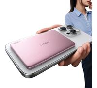 LISEN Rose Batterie Externe pour Magsafe iPhone,0.8 CM Ultra Mince Batterie Magsafe 5,000mah Power Bank Petite Powerbank Mini Cadeau Femme Homme,Voyage Accessoires pour iPhone 16/15/14/13/12 Pro Max