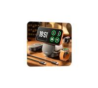 LISEN Station de Charge Apple Qi2.2 25W 3 en 1 - Station de Charge iPhone - Réglable à 70° - pour iPhone 17 Pro Max/16/15/14/13/Apple Watch/AirPods - avec Bloc d'alimentation 45 W