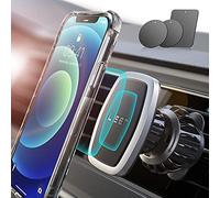 LISEN Support de téléphone portable magnétique pour voiture, [6 aimants puissants] Support magnétique pour téléphone portable [Pince améliorée] [Rotation à 360°] pour voiture, pour iPhone, Samsung,