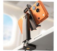 LISEN Support de téléphone pour avion avec lumière mains libres pour siège arrière d'avion - Accessoires de voyage pour les longs vols - Essentiels essentiels pour éviter l'ennui - Accessoires de