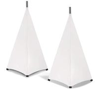 Liseng Lot de 2 coques de support de haut-parleur, support de haut-parleur, trépied, voile, pour salle de répétition DJ, discothèque, scène et trépied, extensibles (sans support), blancs