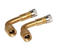 Liseng Lot de 2 rallonges de valve de rallonge pour pneus courbés à 90 degrés en métal pour vélo, , scooter