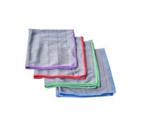 Liseré Vert | Lot 4 Chiffons de Nettoyage Microfibre Carbon Clean | Chiffons en Fibre Carbone sans Trace Vitres,Verre,Vaisselle