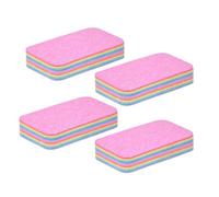 Liseré Vert Lot x 4 éponges Rainbow Sponge® - Éponge absorbante en Microfibre Lavable en Machine - Nettoie Toutes Les Surfaces sans rayer