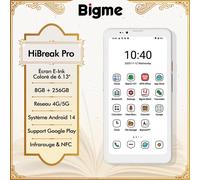 Liseur de livres électroniques Bigme HiBreak Pro avec écran couleur, écran E-ink de 6,13 pouces, Android 14, 8 Go + 256 Go, appareil photo 5 MP/20 MP, lecteur de papier électronique respectueux des co