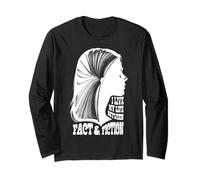 Liseuse de Livres Bookish Girl Life of Fact and Fiction Book Lover Manche Longue