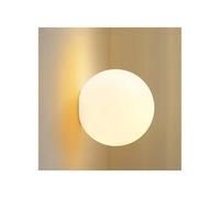 Liseuse Murale,Applique Liseuse Lampe boule de verre moderne, lampe de chevet, applique murale ronde en verre, 110 V, 220 V, for salon, entrée, couloir, salle de bain(Warm Light,DIA 15CM_AC 110V-130V)